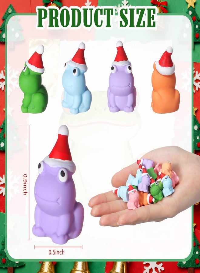 Sonwyoung 58 Pcs Christmas Mini Resin Frogs Miniature Figurines Tiny Resin Frogs for Crafts Fairy House Garden Potted Plants Decor Christmas Gifts Home Party Decor(Multicolor) - Image 2